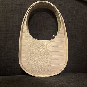 A New Day White Croc-Embossed Shoulder Bag